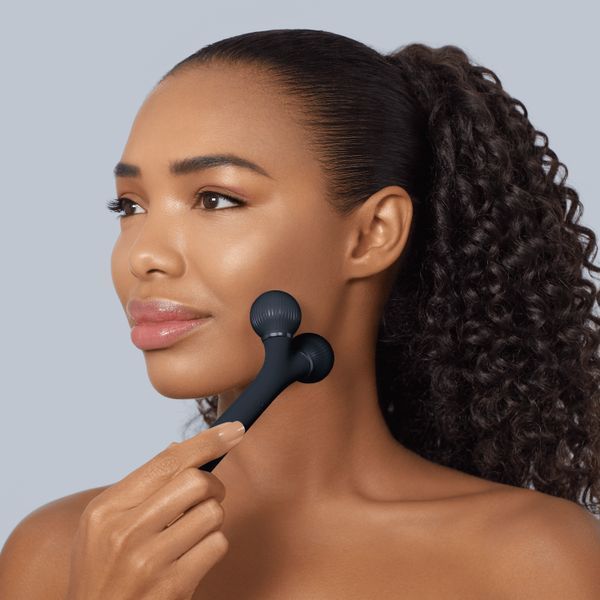 Електронний ультразвуковий ролик для обличчя GESKE Sonic Facial Roller 4в1 black HB0179 фото