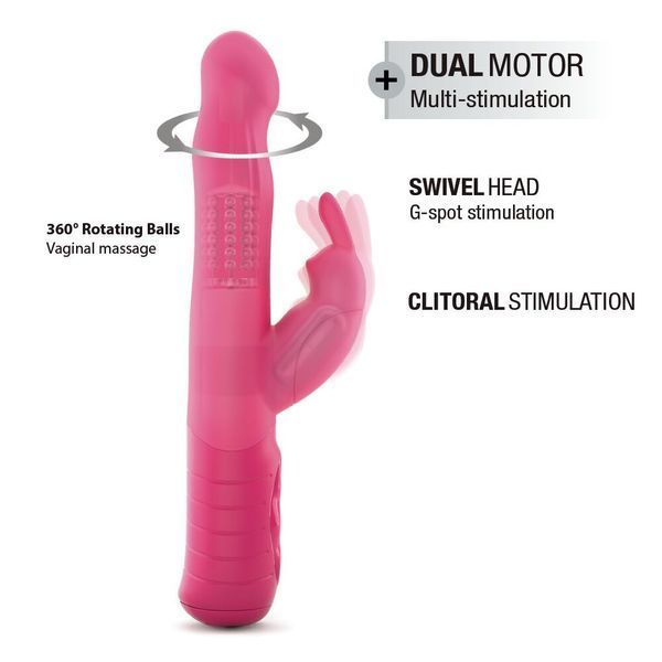Вібратор-кролик з перлинним масажем і головкою, що обертається - Dorcel Baby Rabbit Magenta 2.0 SO8680 фото