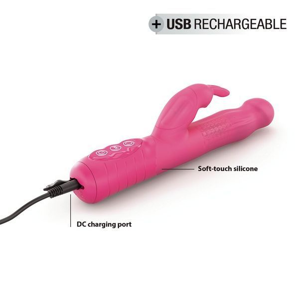 Вібратор-кролик з перлинним масажем і головкою, що обертається - Dorcel Baby Rabbit Magenta 2.0 SO8680 фото