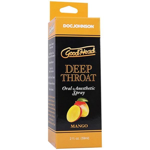 Спрей для глибокого мінету зі смаком Манго - Doc Johnson GoodHead DeepThroat Spray Mango (59 мл) SX3465 фото