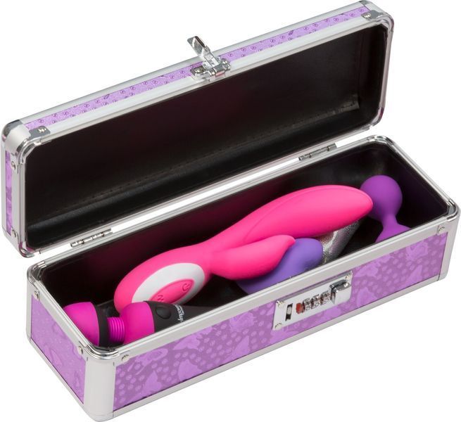 Кейс для зберігання секс-іграшок з кодовим BMS Factory - The Toy Chest Lokable Vibrator Case Purple SO5562 фото