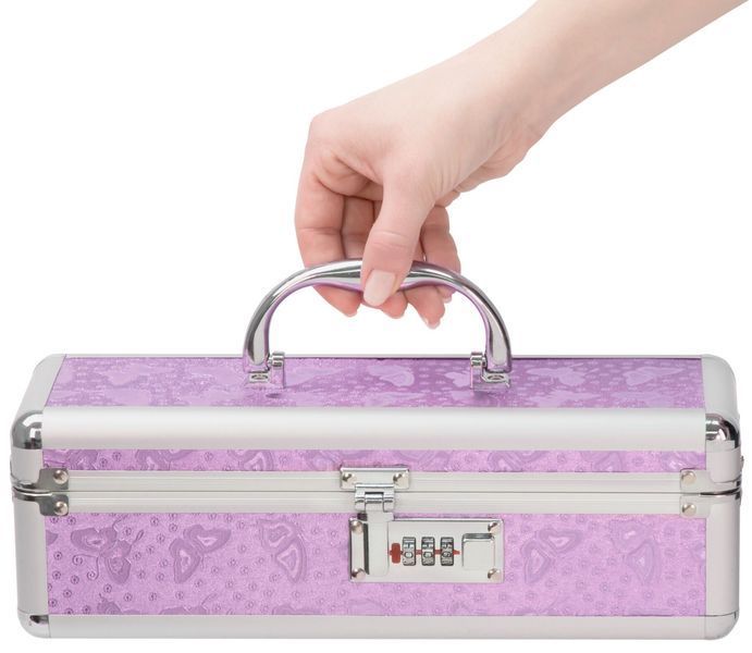 Кейс для зберігання секс-іграшок з кодовим BMS Factory - The Toy Chest Lokable Vibrator Case Purple SO5562 фото