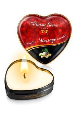 Масажна свічка-серце, аромат Екзотичні фрукти (35 мл) - Plaisirs Secrets SO1870 фото