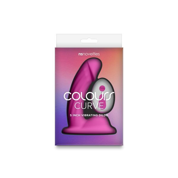 Ділдо з вібрацією &mdash; NS Novelties Colours Curve Vibrating 5" Dildo Pink sx4333 фото