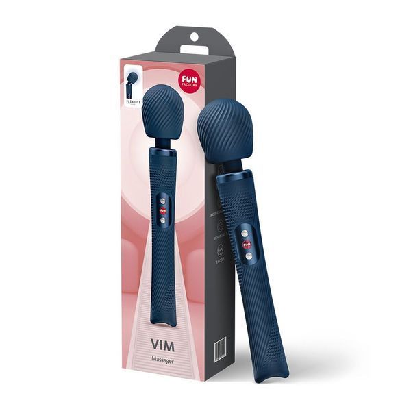 Вібромасажер, суперпотужний та легкий, до 6 годин роботи - Fun Factory VIM Vibrating Wand Nightblue SX3660 фото