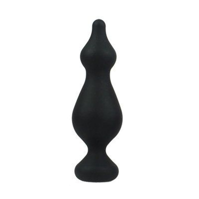 Анальна пробка розмір L, макс. діаметр 4,4 см, з двома переходами - Adrien Lastic Amuse Big Black L AD20269 фото
