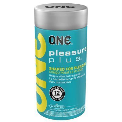 Презервативи ONE Pleasure Plus 12 шт, унікальний дизайн голівки, подарункова упаковка тюб SX0793 фото
