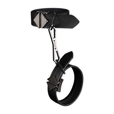 Шкіряні наручники-фіксатори - LOCKINK Wristcuffs/Anklecuffs Black Set SX0837 фото