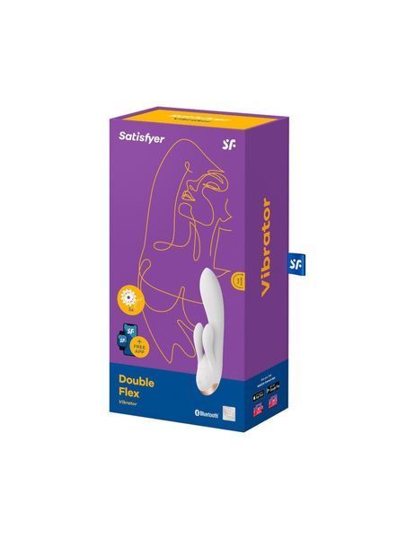 Смарт вібратор-кролик із подвійним відростком - Satisfyer Double Flex White SO6095 фото