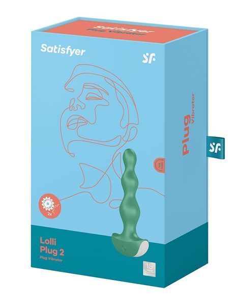Анальний стимулятор-намистини з двома моторами - Satisfyer Lolli-Plug 2 Green SO4926 фото