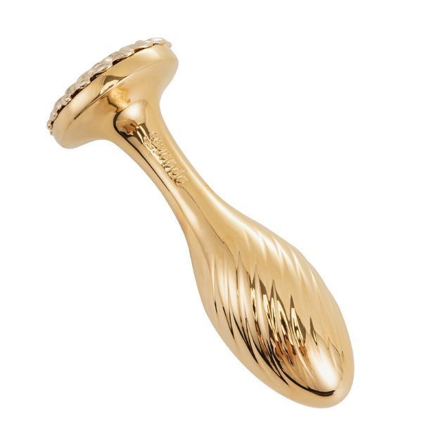 Анальна пробка золотого кольору, діаметр 2,3 см - LOCKINK SEVANDA Pearl Pear-shape Anal Plug No. 1 SX0887 фото