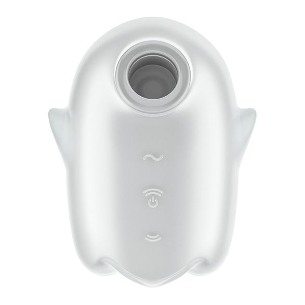 Вакуумний кліторальний стимулятор із вібрацією Satisfyer Glowing Ghost White SX0544 фото