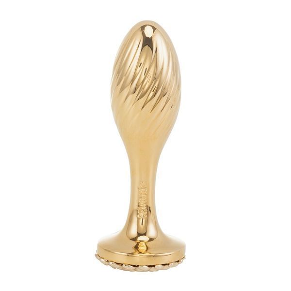 Анальна пробка золотого кольору, діаметр 2,3 см - LOCKINK SEVANDA Pearl Pear-shape Anal Plug No. 1 SX0887 фото