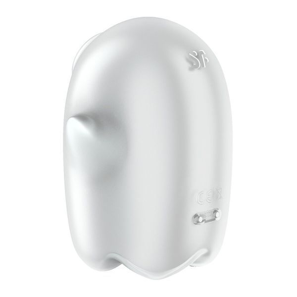 Вакуумний кліторальний стимулятор із вібрацією Satisfyer Glowing Ghost White SX0544 фото