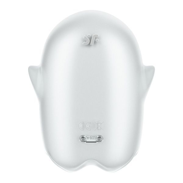 Вакуумний кліторальний стимулятор із вібрацією Satisfyer Glowing Ghost White SX0544 фото