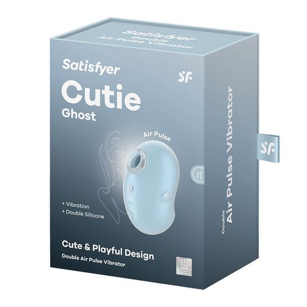 Вакуумний кліторальний стимулятор із вібрацією Satisfyer Cutie Ghost Blue SX0572 фото