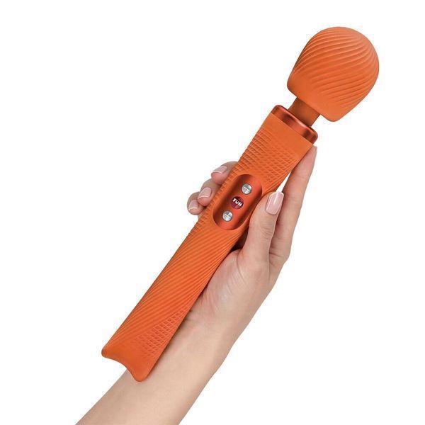 Вібромасажер, суперпотужний та легкий, до 6 годин роботи - Fun Factory VIM Vibrating Wand Orange SX3661 фото