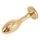 Анальна пробка золотого кольору, діаметр 2,3 см - LOCKINK SEVANDA Pearl Pear-shape Anal Plug No. 1 SX0887 фото 4