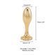 Анальна пробка золотого кольору, діаметр 2,3 см - LOCKINK SEVANDA Pearl Pear-shape Anal Plug No. 1 SX0887 фото 8