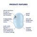 Вакуумний кліторальний стимулятор із вібрацією Satisfyer Cutie Ghost Blue SX0572 фото 3