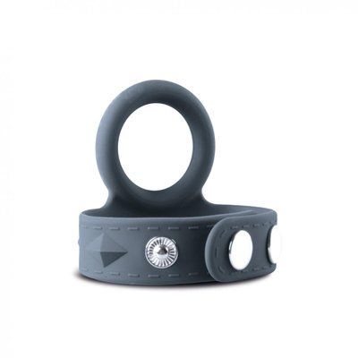 Подвійне регульоване ерекційне кільце на кнопках Boners Cock & Ball Strap, розмір S/M SO8857 фото