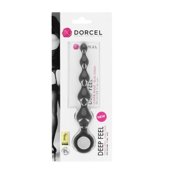 Анальний ланцюжок, макс. діаметр 2,5 см, силікон - Dorcel Deep Feel MD1120 фото
