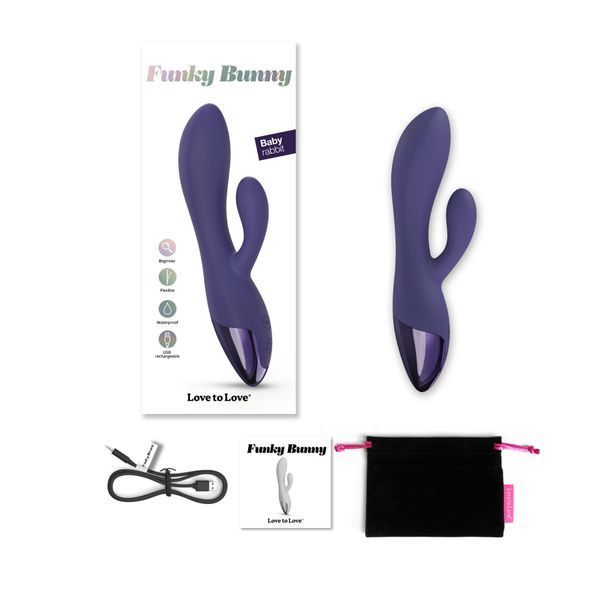 Вібратор-кролик - Love To Love FUNKY BUNNY MIDNIGHT INDIGO SO8683 фото