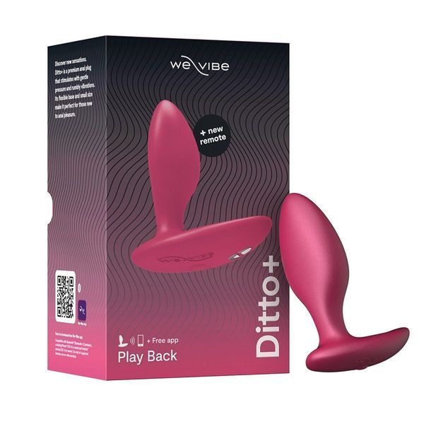 Анальна смарт-вібропробка з пультом ДК - We-Vibe Ditto+ Cosmic Pink SX0519 фото