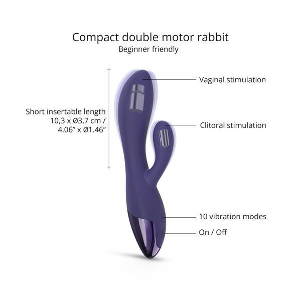 Вібратор-кролик - Love To Love FUNKY BUNNY MIDNIGHT INDIGO SO8683 фото