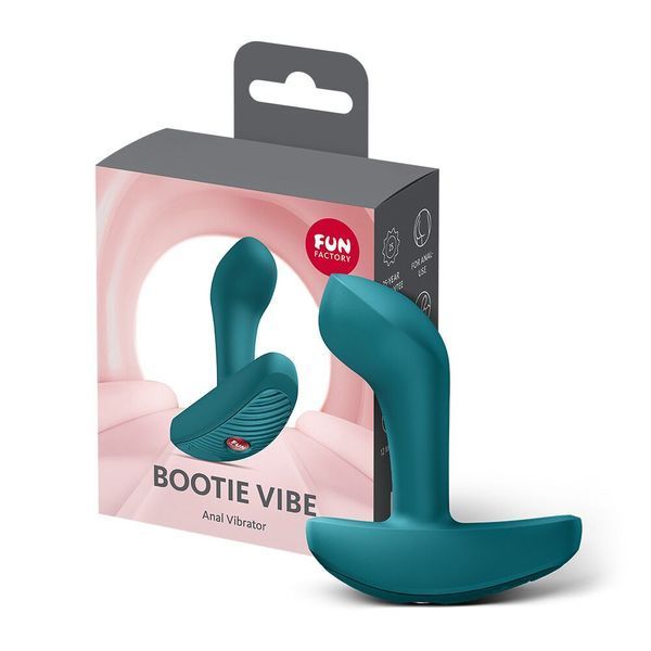 Анальна вібропробка 2,6 см зелена - Fun Factory Bootie Vibe Bottle Green SX3713 фото