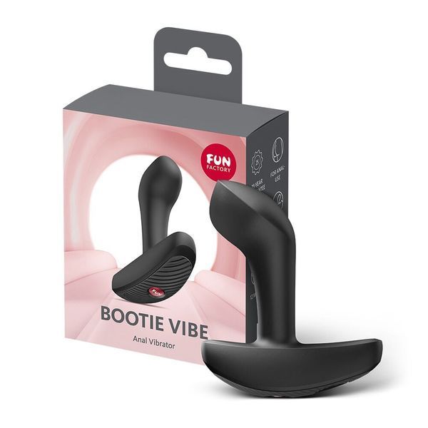 Анальна вібропробка 2,6 см чорна - Fun Factory Bootie Vibe Black SX3714 фото