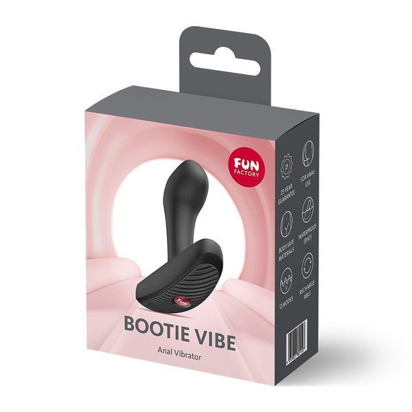 Анальна вібропробка 2,6 см чорна - Fun Factory Bootie Vibe Black SX3714 фото