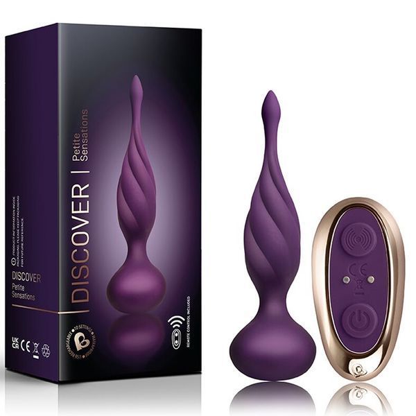 Анальна вібропробка з пультом ДК, фіолетова - Rocks Off Petite Sensations Discover Purple SO5977 фото