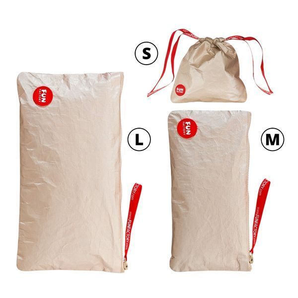Сумка для секс-іграшок Fun Factory TOYBAG M, золотиста, на блискавці, 25x12 см SX1011 фото