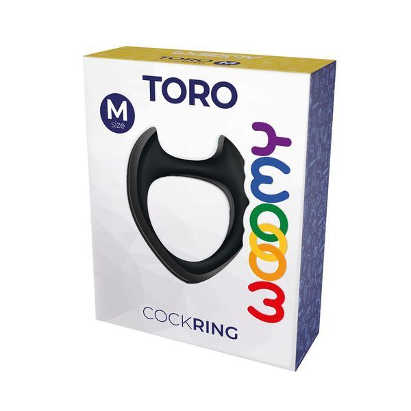 Ерекційне кільце, розмір М - Wooomy Toro M Black SO9933 фото