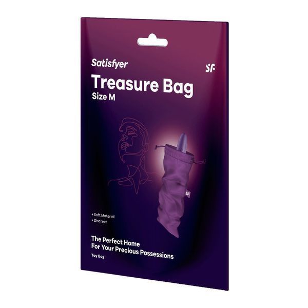Мішечок для зберігання секс-іграшок Фіолетовий 24см х 12см Satisfyer Treasure Bag M Violet SX0547 фото