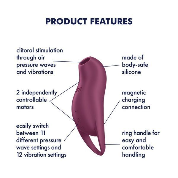 Вакуумний кліторальний стимулятор із вібрацією Satisfyer Pocket Pro 1 Purple SX0575 фото