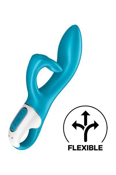 Вібратор-кролик із потрійним відростком, 2 мотори, діаметр 3,6 см - Satisfyer Embrace me Turquoise SO6284 фото