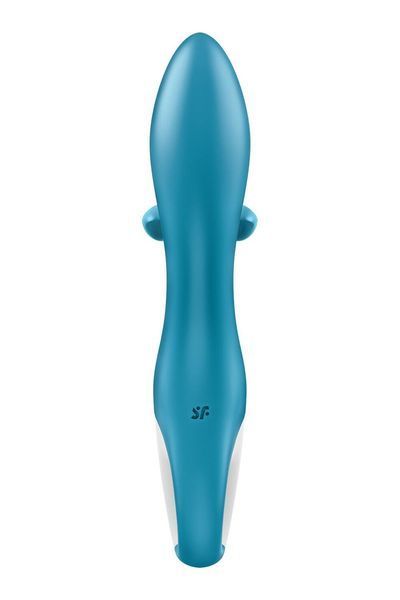 Вібратор-кролик із потрійним відростком, 2 мотори, діаметр 3,6 см - Satisfyer Embrace me Turquoise SO6284 фото