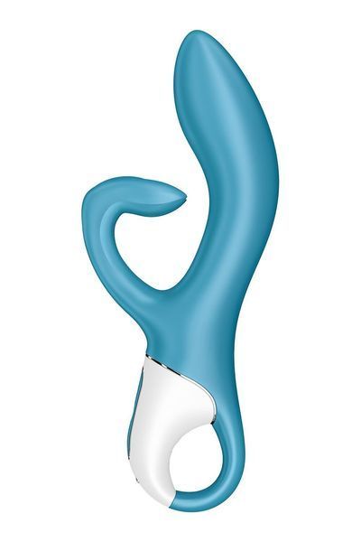 Вібратор-кролик із потрійним відростком, 2 мотори, діаметр 3,6 см - Satisfyer Embrace me Turquoise SO6284 фото