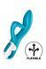 Вібратор-кролик із потрійним відростком, 2 мотори, діаметр 3,6 см - Satisfyer Embrace me Turquoise SO6284 фото 3