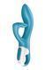 Вібратор-кролик із потрійним відростком, 2 мотори, діаметр 3,6 см - Satisfyer Embrace me Turquoise SO6284 фото 1