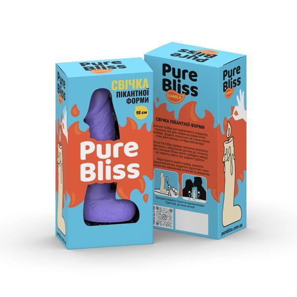 Свічка у вигляді члена 15 см &mdash; Pure Bliss MINI Violet SX1649 фото