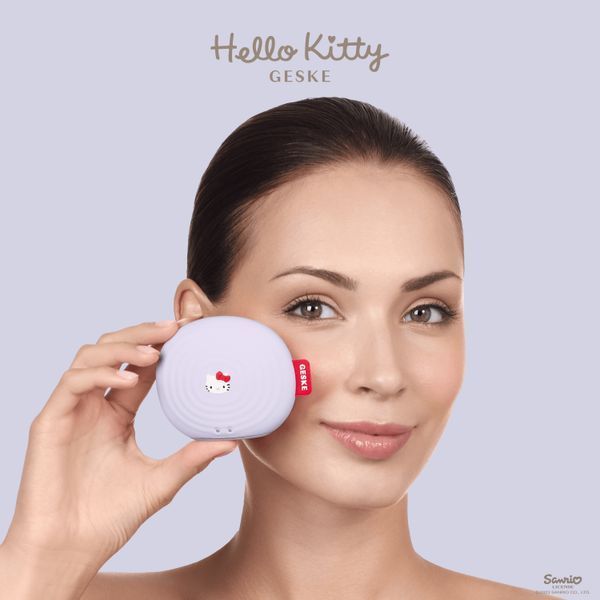 Електронна ультразвукова щітка для обличчя GESKE Sonic Facial Brush 4в1 by Hello Kitty purple HB0242 фото