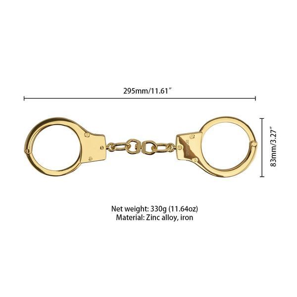 Металеві наручники в розкішному золотому кольорі - LOCKINK Pretty-sub Handcuffs SX0896 фото