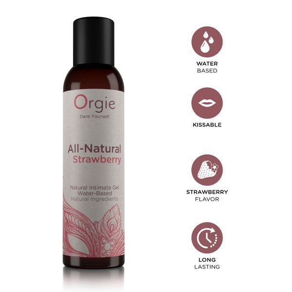 Лубрикант зі смаком Полуниця, на водній основі &ndash; Orgie All-Natural Strawberry (150 мл) SX1496 фото