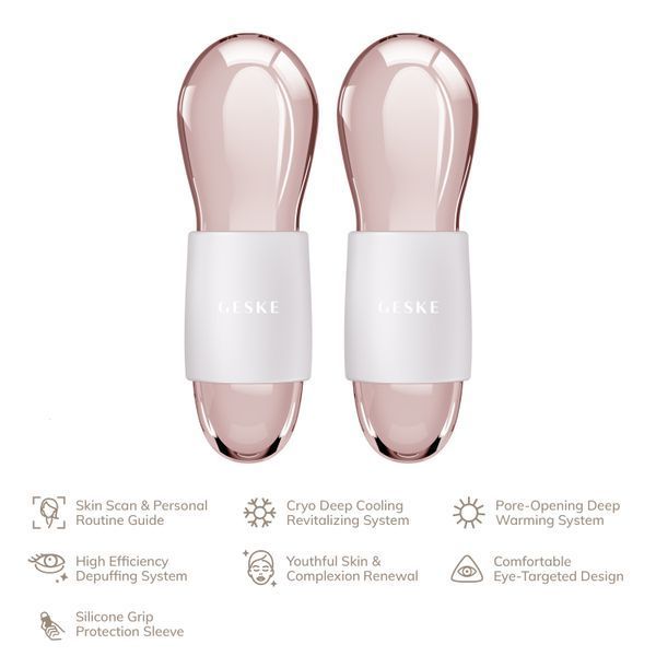 Подвійний масажер для очей GESKE Cool&Warm Duo Eye Massager 7в1 starlight HB0326 фото
