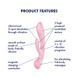 Вібратор-кролик Satisfyer Triple Oh Pink SO7780 фото 5
