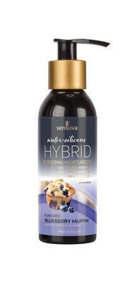 Змазка водно-силіконова Чорничний кекс, можна для оральних пестощів - Sensuva Hybrid Blueberry Muffin (125 мл) SO3247 фото