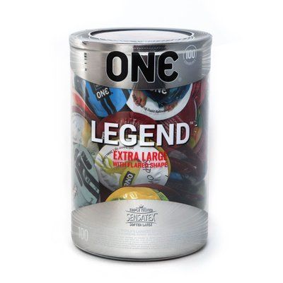 Набір презервативів ONE Legend Extra Large 100 шт, для великих розмірів члена, мегапак тюб SX0737 фото